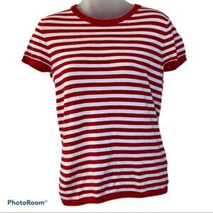 Premise Pink Striped Short Sleeve Top Size XS